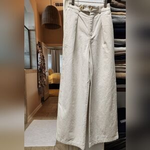 Princess Polly Cotton Linen Wide Leg Pants Size 0